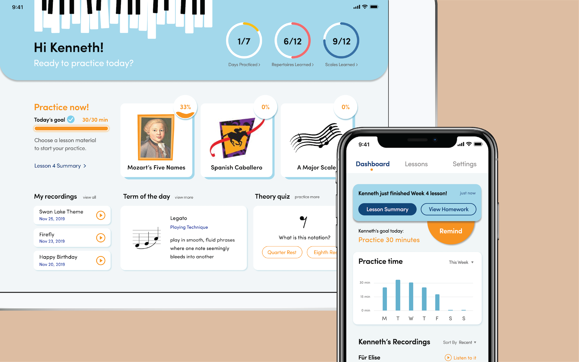 ensemble app mockups