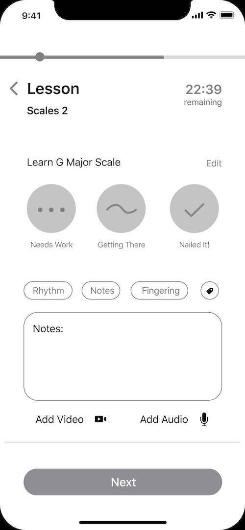 1st set of wireframes for Ensemble