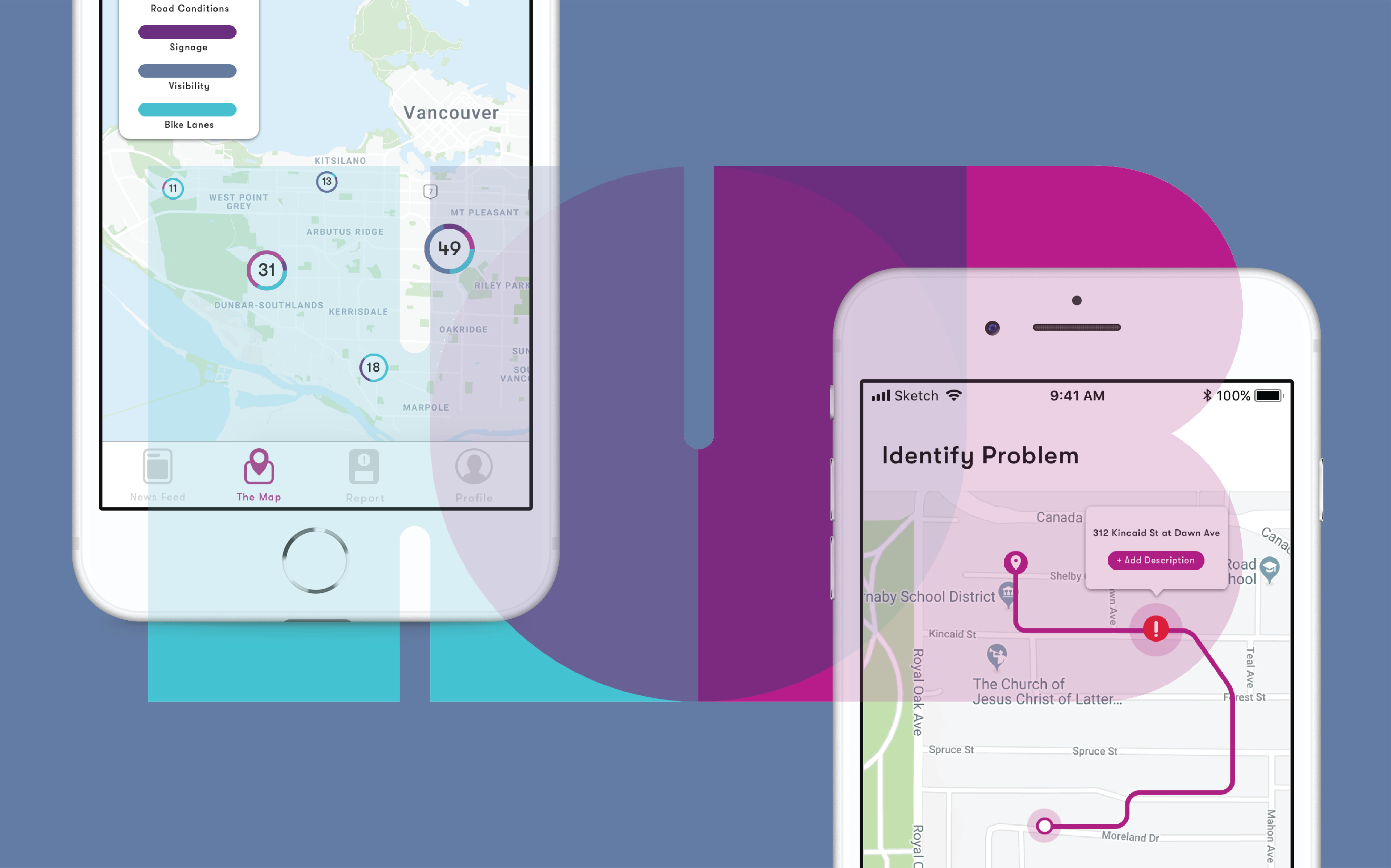 HUB Cycling project mockups