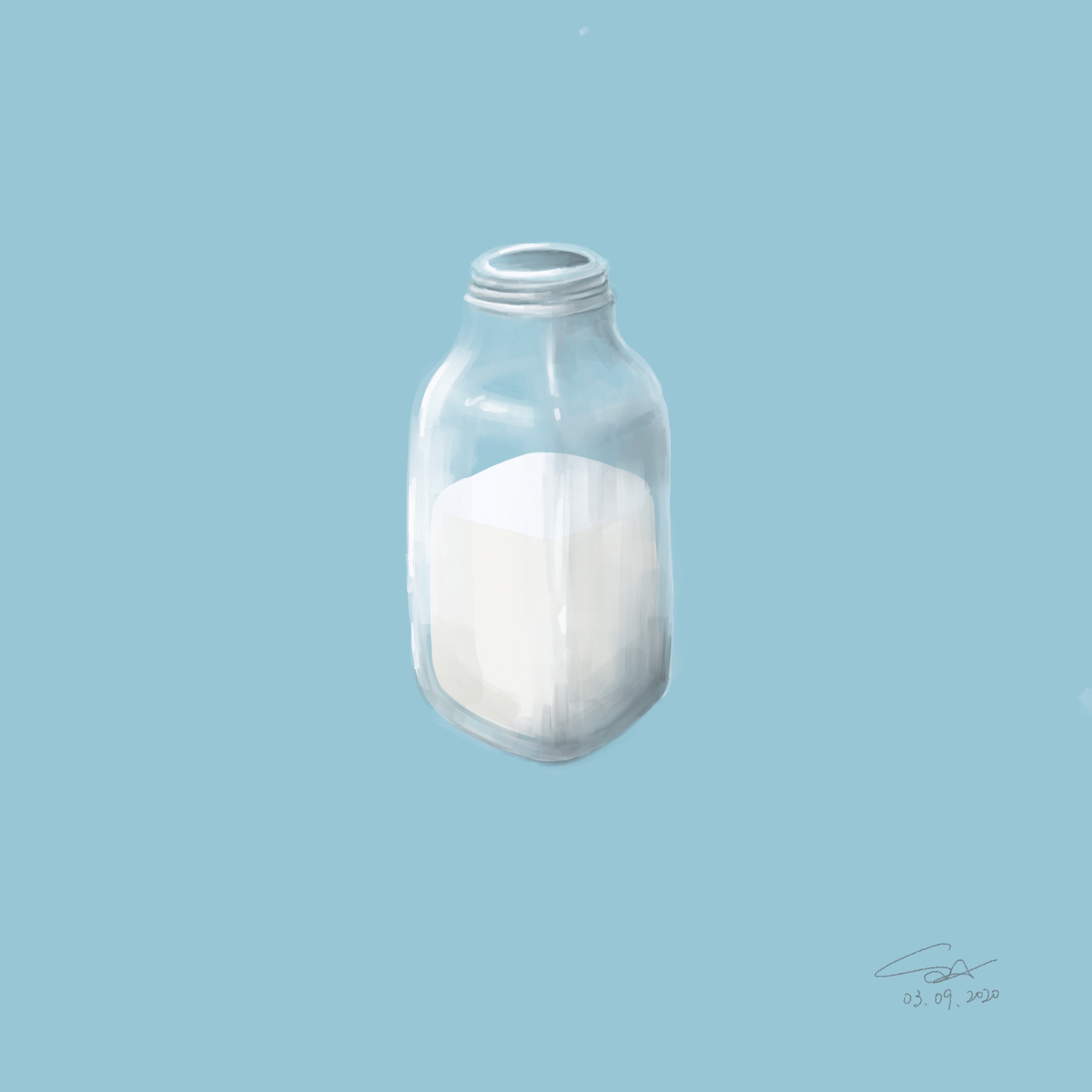 illustration of a milk jar